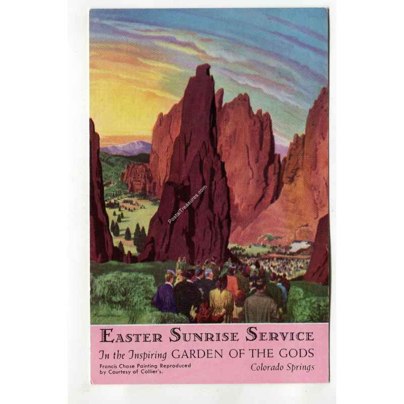 Easter Sunrise Service Colorado Springs Postcard