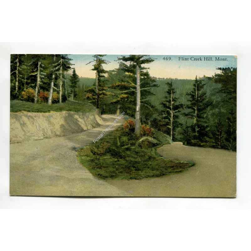 Flint Creek Hill Montana vintage postcard