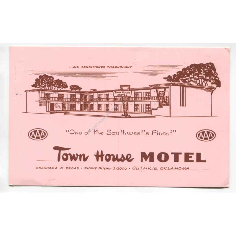 Town House Motel Guthrie Oklahoma Postcard   012320ok001 800x800 