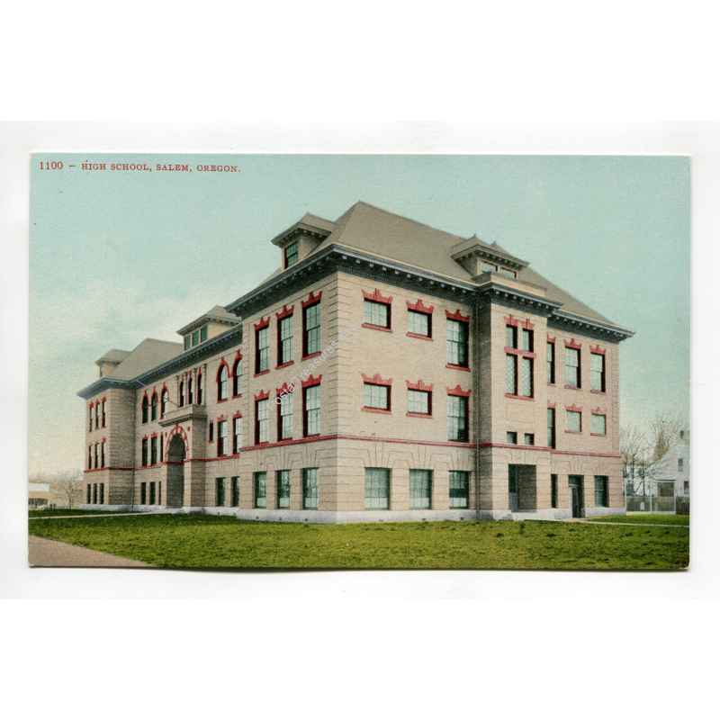 High School Salem Oregon postcard