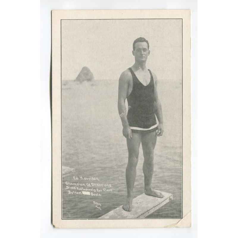 Ed Harrison Deep Sea Diver vintage postcard