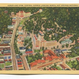 Aeroplane View Central Avenue looking north Hot Springs National Park Arkansas