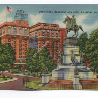 Washington Monument and Hotel Richmond Richmond Virginia postcard